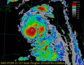 Hurricane Dennis in the Cloud Height Channel